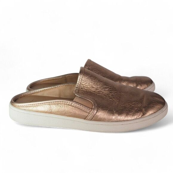 UGG Luci Metallic Leather Mule Slides Gold 1096354 Women's 9.5 - Picture 4 of 11